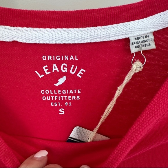 Georgia Red Long Sleeve Crew Neck Pocket Tee Shirt Size Small - Picture 9 of 14